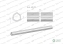 Rura wewnętrzna Seria 6R i 7R do wału 760 przegubowo-teleskopowego 45x5.5mm 605 mm WARYŃSKI