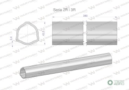 Rura zewnętrzna Seria 2R i 3R do wału 510 przegubowo-teleskopowego 43.5x3.4 mm 385 mm WARYŃSKI