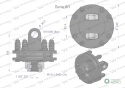 Sprzęgło cierne 2 tarczowe wału Seria 6R 1200Nm - 30x92 - 1 3/8 Z21 WARYŃSKI