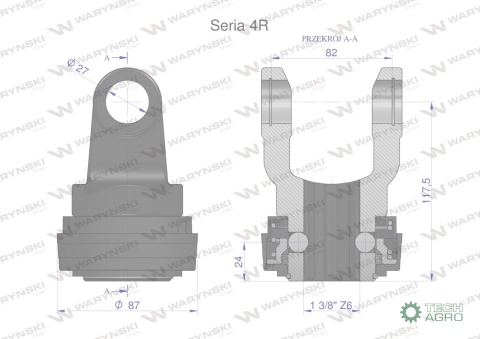 Widłak z pierścieniem 1 3/8 Z6 - 27X82 Seria 4R CE2020 Waryński