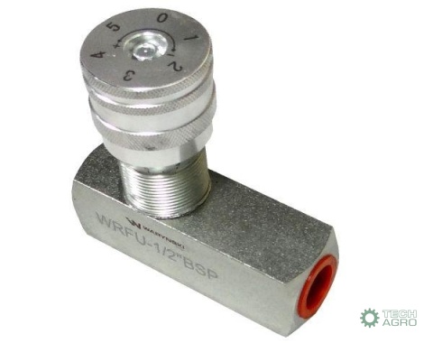 Zawór dławiąco-zwrotny WRFU 90 1/2"BSP Waryński