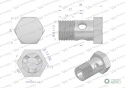 Śruba oczkowa przelewowa metryczna M18x1.5 Waryński ( sprzedawane po 10 )