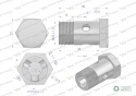 Śruba oczkowa przelewowa metryczna M22x1.5 Waryński ( sprzedawane po 10 )