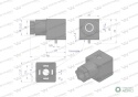 Wtyczka elektryczna (czarna) 12V 24V (SP666) do zasilania cewek elektromagnetycznych z uszczelką Waryński