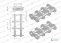 Zamek łańcucha Z20B-3 (R3 1.1/4) Waryński ( sprzedawane po 3 )