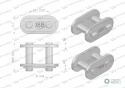 Zamek łańcucha prosta płytka Z08B-1 (R11/2) Waryński ( sprzedawane po 10 )