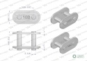Zamek łańcucha prosta płytka Z10B-1 (R15/8) Waryński ( sprzedawane po 10 )