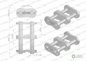 Zamek łańcucha przemysłowego Z16AH-2 ANSI A 80H (R2 1) Waryński ( sprzedawane po 5 )