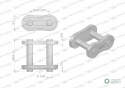 Zamek łańcucha przemysłowy Z12AH-1 ANSIA 60H (R1 3/4) Waryński ( sprzedawane po 10 )