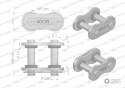 Zamek łańcucha z oringiem ANSI A 40 (R11/2) Waryński ( sprzedawane po 5 )