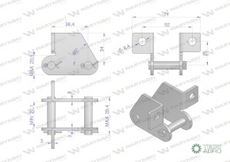 Zamek łańcucha z przyłączem obustronnym38.4VBSD Waryński ( sprzedawane po 5 )