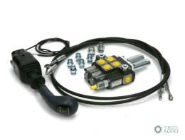 Zestaw Premium: Rozdzielacz 2-sek. + Joystick na widełki (z 1 przyciskiem) + Elementy złączne + Linki na widełki 1500mm Waryńsk