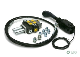 Zestaw Premium: Rozdzielacz 2-sek. + Joystick na widełki (z 1 przyciskiem) + Elementy złączne + Linki na widełki 1500mm Waryńsk
