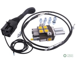 Zestaw: Rozdzielacz 2-sek. + Joystick zprzyciskiem + Elementy złączne + Linki na kulkę stalową 1500mm Waryński