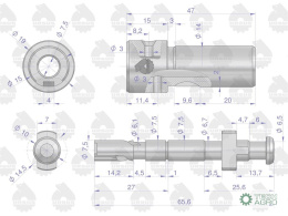 Element tłoczący pompy wtryskowej 132x58x92 C-330 FPE17A-7.5 ORYGINAŁ URSUS