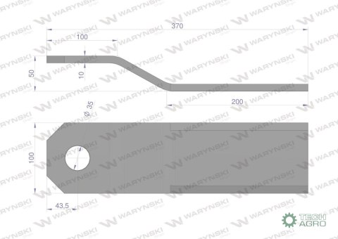 Nóż sadowniczy rozdrabniacza gałęzi duży zastosowanie 199RZ-3 Kosiarka Sadownicza Waryński Nóż sadowniczy rozdrabniacza gałęzi duży zastosowanie 199RZ-3 Kosiarka Sadownicza Waryński