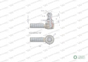 Przegub kierowniczy 106mm- M24x1,5 1531204C1 WARYŃSKI