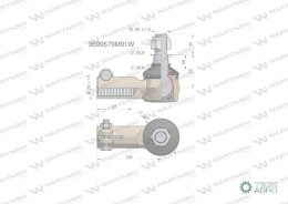 Przegub kierowniczy 106mm- M28x1,5 3599679M91 WARYŃSKI