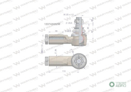 Przegub kierowniczy 110mm- M22x1,5 133743002 WARYŃSKI