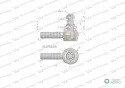Przegub kierowniczy 115mm- M24x1,5 AL37523 WARYŃSKI