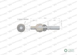 Przegub kierowniczy 180,5mm- M20x1,5/ M22x1,5 F198300100030 WARYŃSKI