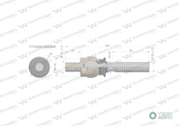 Przegub kierowniczy 224mm- M24x1,5/ M26x1,5 F716300100040 WARYŃSKI