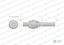 Przegub kierowniczy 241mm- M30x1,5/ M28x1,5 F926301100010 WARYŃSKI