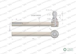 Przegub kierowniczy 270mm- M18x1,5 3428818M2 WARYŃSKI