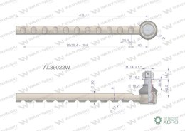 Przegub kierowniczy 311mm AL39022 WARYŃSKI