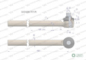 Przegub kierowniczy 4-otwory 3224261R1 WARYŃSKI