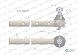 Przegub kierowniczy 411,5mm AR63592 WARYŃSKI