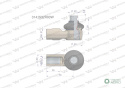 Przegub kierowniczy 70mm- M20x1,5 3141532R93 WARYŃSKI