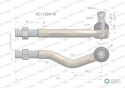 Przegub kierowniczy lewy 367mm - 1 1/4" RE173541 WARYŃSKI