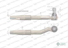 Przegub kierowniczy lewy 415mm- M22x1,5 F514300100020 WARYŃSKI