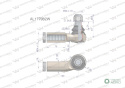 Przegub kierowniczy prawy 120mm - M24x1,5 AL177982 WARYŃSKI