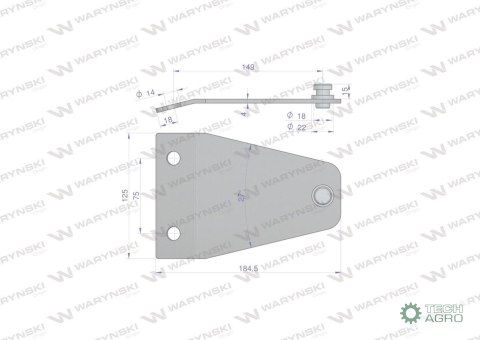 Trzymak noża kosiarka rotacyjna zastosowanie Krone PZ-0250 Waryński Trzymak noża kosiarka rotacyjna zastosowanie Krone PZ-0250 Waryński