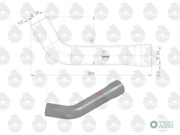 Przewód gumowy chłodnicy górny C-385 6-cyl ORYGINAŁ URSUS