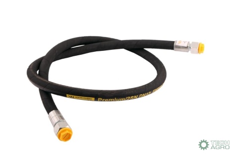 Przewód hydrauliczny 275 bar gwint DKR/DKR 1/2" BSP proste L-1500mm DN12-2SN (C11C11/211/13-1500) 27.5 Mpa