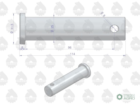 Sworzeń mocowania teleskopu C-385 ORYGINAŁ URSUS