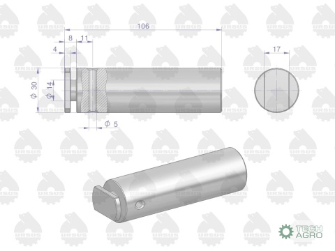 Sworzeń wspornika zaczepu dolnego C-385ORYGINAŁ URSUS