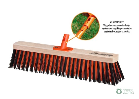 Szczotka do prac porządkowych PREMIUM -ulicówka 55x400 mm (mocowanie Click) / TEGER