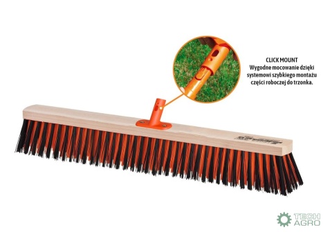 Szczotka do prac porządkowych PREMIUM -ulicówka 55x600 mm (mocowanie Click) / TEGER