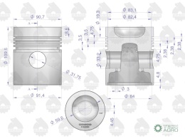 Zestaw naprawczy silnika 46910000, 0437890 MF3 (komplet) ORYGINAŁ URSUS
