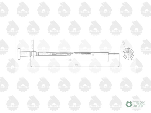 Linka - Gaszenie silnika L-1250mm C-3603P ORYGINAŁ URSUS