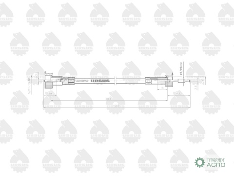 Linka - Licznika MTG (motogodzin) L-965mm C-360 3P ORYGINAŁ URSUS