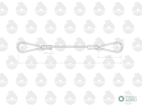 Linka - Maska L-1335mm 4236105 C-330 ORYGINAŁ URSUS