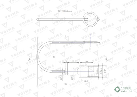 POKRYWA WTYCZKI.EURO ŻÓŁTA VOIMA