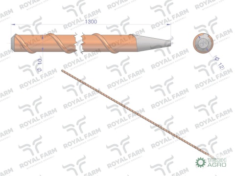 Palik Słupek z włókna szklanego 10mm L-1300 ROYAL FARM ( sprzedawane po 10 )