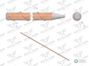 Palik Słupek z włókna szklanego 12mm L-1100 ROYAL FARM ( sprzedawane po 10 )