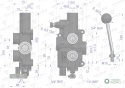 Rozdzielacz hydrauliczny 1-sekcyjny 80Ldo łuparek (sprężyna i zatrzask z odskokiem) VOIMA